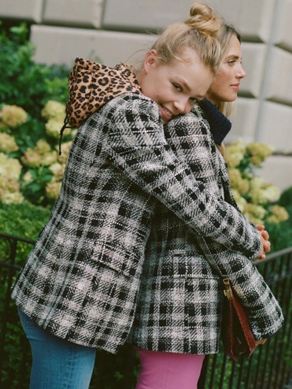 Veronica Beard Miller Plaid Tweed Dickey Jacket with Rhinestones - Size 6